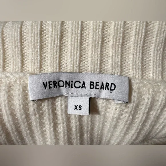 Veronica Beard Ecru Matilda Wool Cashmere Sweater | XS - Picture 12 of 13
